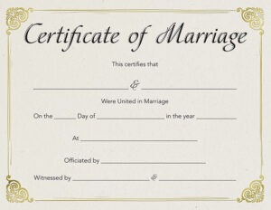marriage certificate