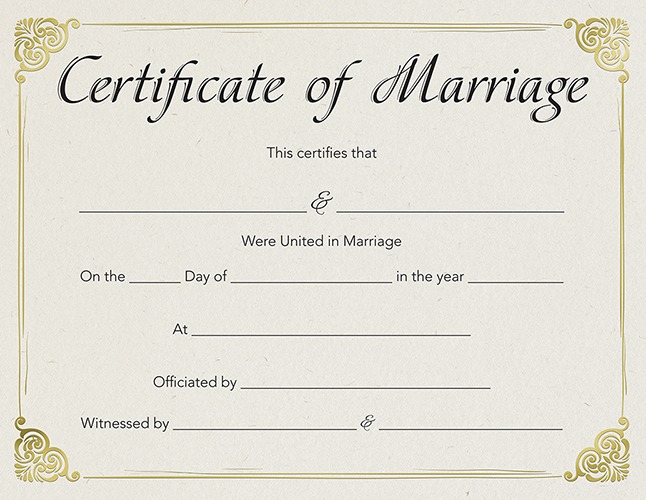marriage certificate